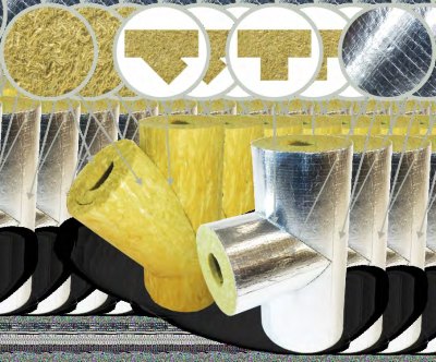 Тройники теплоизоляционные PIPEWOOL 100 из минеральной ваты, Ø18–1020 мм