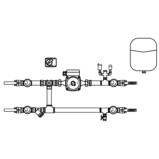 Узел регулирования для гликолевых рекуператоров AIRS 120-16-32-3-GL