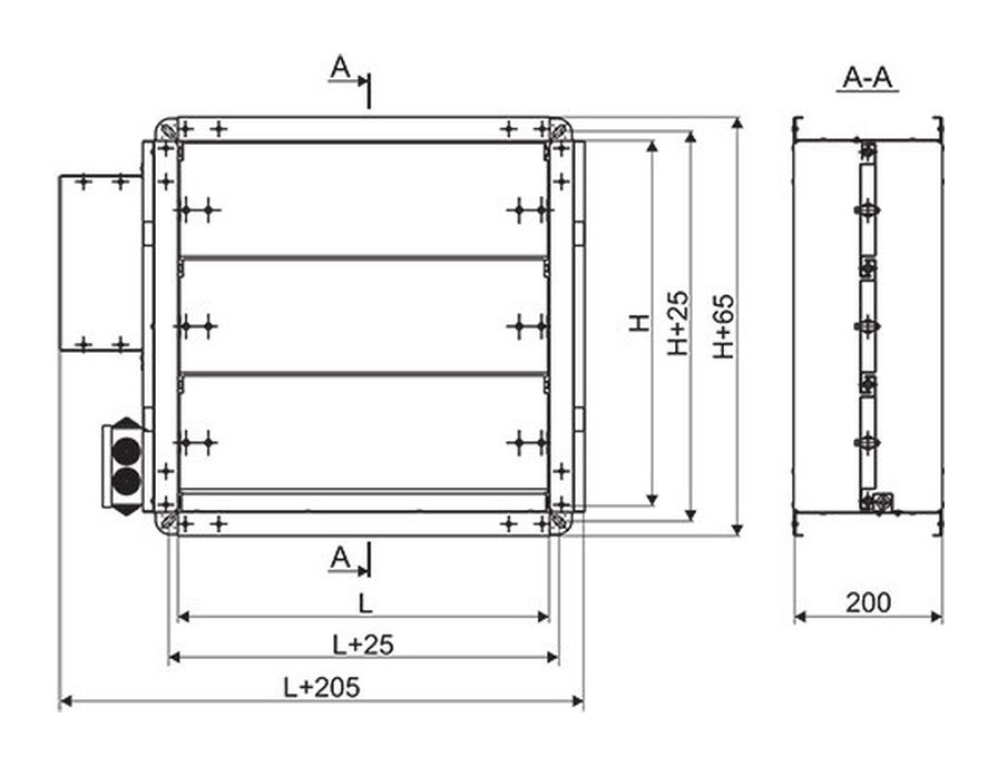 Клапан воздушный утеплённый КВУ 500×400 Клапан воздушный утеплённый КВУ 500×400