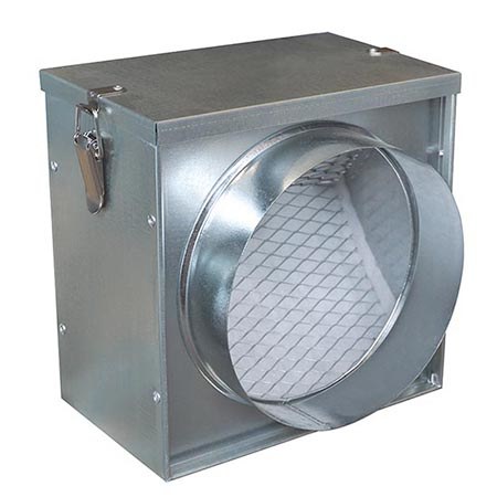 Фильтр кассетный Ø100 мм Ванвент для круглых воздуховодов, корпус с кассетой